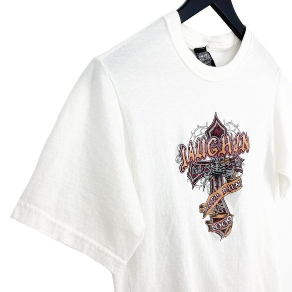 2009 LAUGHLIN RIVER RUN CROSS White Graphic T-Shirt Size S - Picture 5 of 16